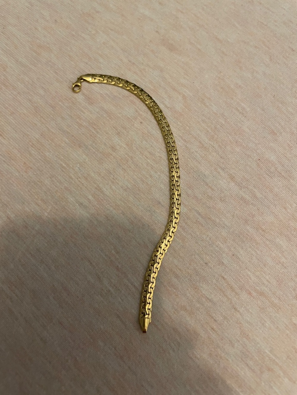 Italian 10k Gold Vintage Woven Snake Chain Bracelet